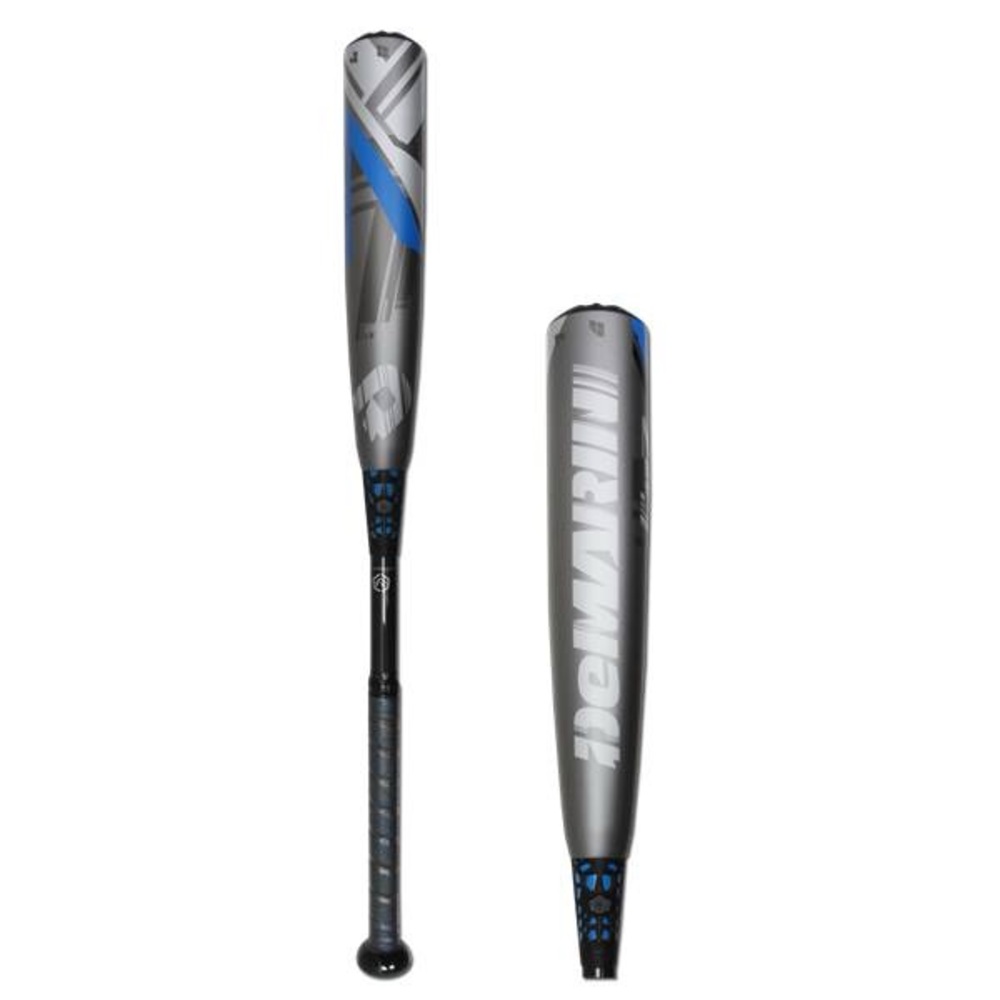 DeMarini Gray and Blue Baseball Bat